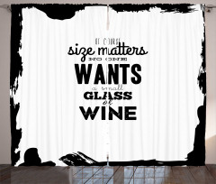 Funny Drinking Words Wine Curtain