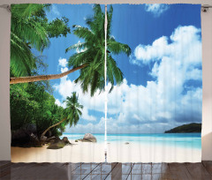 Mahe Island in Seychelles Curtain