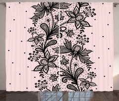 Botanical Lace Look Motif Curtain