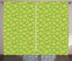 Exotic Fruit Slices Pattern Curtain