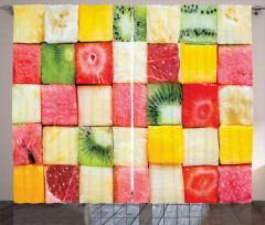 Square Slices of Fresh Food Curtain