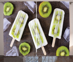 Homemade Fruit Popsicles Photo Curtain