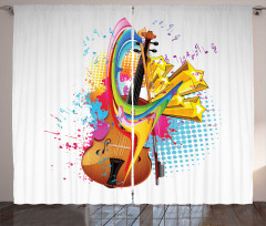 Creative String Instrument Curtain