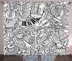 Chaotic Doodle Musical Curtain