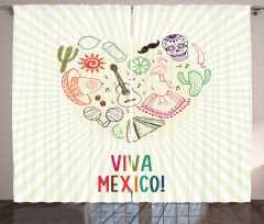 Viva Mexico Folklore Curtain