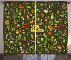 Latin America Objects Art Curtain