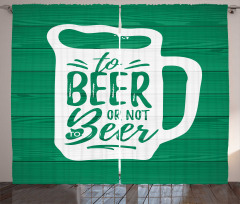 Funny Beer Drinking Words Curtain