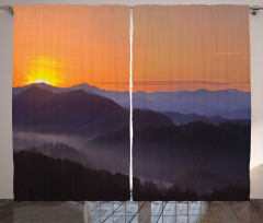 Dawn on Misty Mountains Curtain