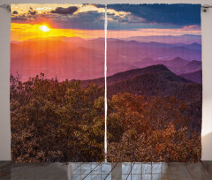 Blue Ridge Mountain Sky Curtain