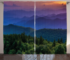 Colorful Sunset Photo Curtain