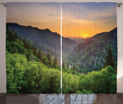 Newfound Gap Sunset Curtain