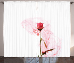 Romantic Love Rose Design Curtain