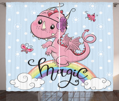 Magic Dragon on a Rainbow Curtain