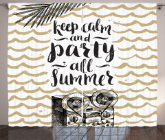 Party All Summer Sketch Curtain