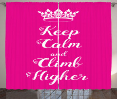 Climb Higher Queen Crown Curtain