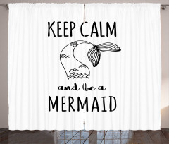 Be a Mermaid Text Tail Curtain