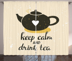 Drink Tea Teapot Curtain