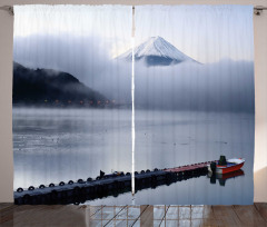 Mountain Peaks Kawaguchi Lake Curtain