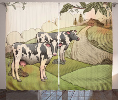 Dairy Cows Countryside Curtain