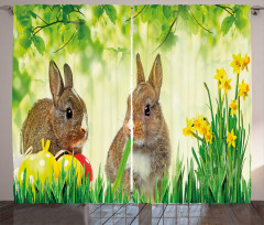 Easter Rabbits Curtain