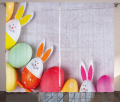 Eggs Colored with Ears Curtain