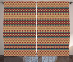 Aztec Line Pattern Curtain