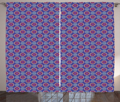 Abstract Retro Rounds Curtain