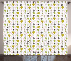 Botanical Little Triangles Curtain