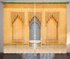 Moroccan Tile Fountain Curtain