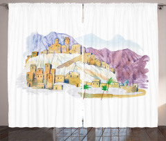 Desert City Art Curtain
