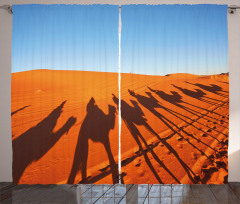 Camel Caravan Silhouette Curtain