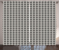 Monochrome Abstract Squares Curtain