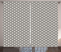 Lines Squares Lattice Art Curtain