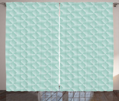 Halftone Rhombus Motif Curtain