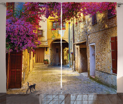 Historical Houses Alley Curtain