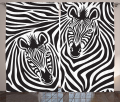 Zebras Eyes and Face Curtain