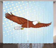 Pop Art Comic Falcon Bird Curtain