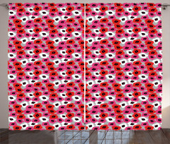 Flower Look Motif Curtain