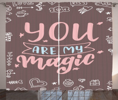 You are My Magic Outline Curtain