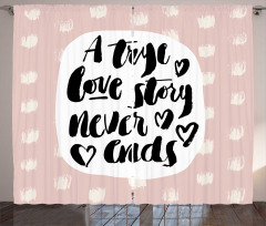 Love Story Saying Curtain