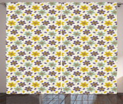 Creative Dots and Flowers Curtain