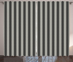 Abstract Quirky Zigzag Model Curtain