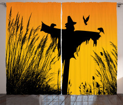 Rural Silhouettes Curtain