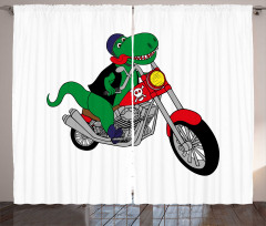 Funny Rider T-rex Curtain