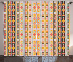 Colorful Kente Pattern Curtain