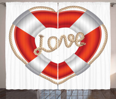 Valentine Love Hearts Curtain