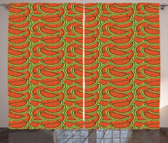 Doodle Watermelon Slice Curtain