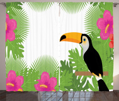 Exotic Plants and Bird Curtain