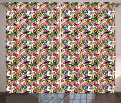 Tender Flowers Pattern Curtain