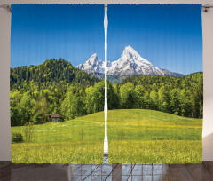 Bavarian Alps Village Curtain